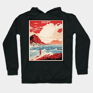 Red Sea Beaches Egypt Vintage Poster Tourism 2 Hoodie